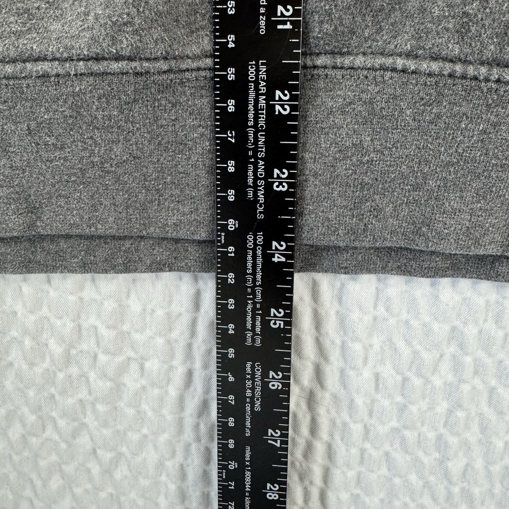 Nike Just Do It Hoodie Sweatshirt Size Medium Gray Pullover Swoosh - READ Flawed - Picture 3 of 12